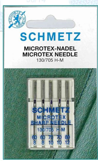 AGUJA SCHMETZ 705H-M MICROTEX SURT Nº 60/70/80 X5